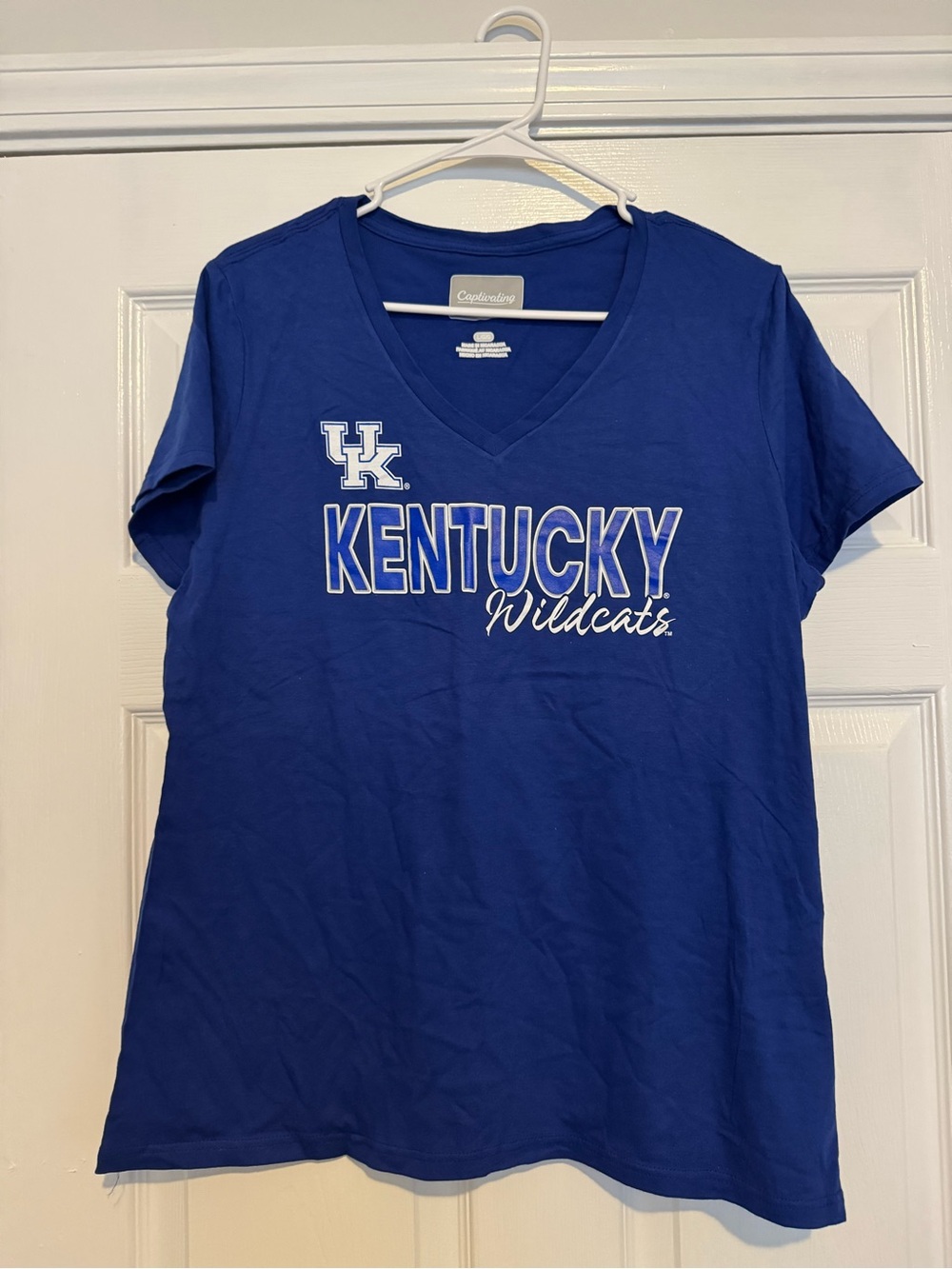 Kentucky Wildcats Women's V-Neck Tee - Royal Blue (NEW)